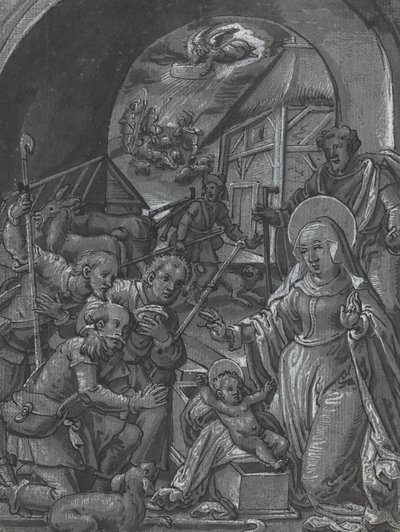 O Nascimento de Cristo [verso] de German 16th Century