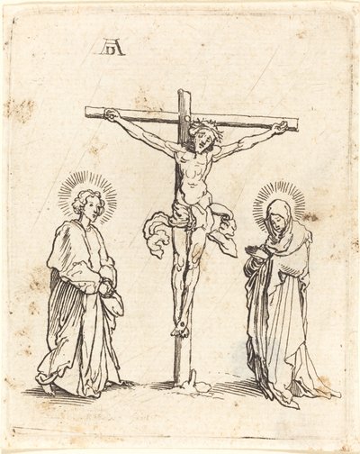 A crucificação com a Virgem e São João de German 16th Century after Albrecht Dürer