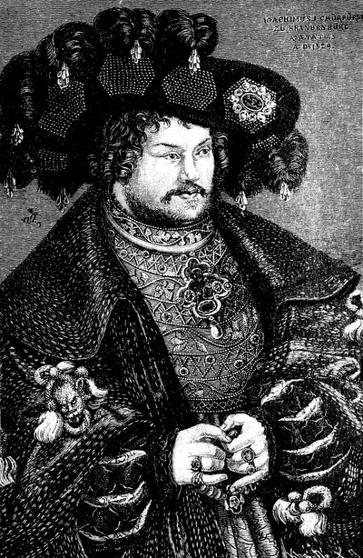 Retrato de Joachim I Nestor 1484-1535, eleitor de Brandenburg Copy segundo Lucas Cranach t. E, século XV de German Master