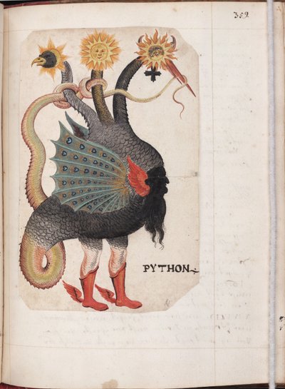 Python de: Compêndio Alquímico e Rosacruz, ca 1760 de German Master