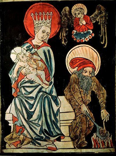 Descanse na fuga para o Egito, c1410 de German Master