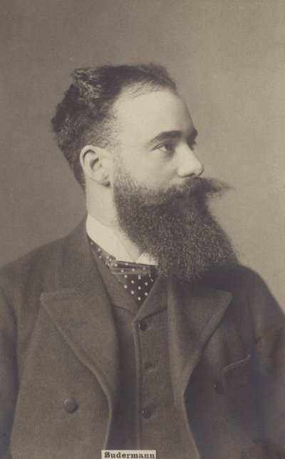 Hermann Sudermann (1857-1928), dramaturgo e romancista alemão (fotografia a preto e branco) de German Photographer