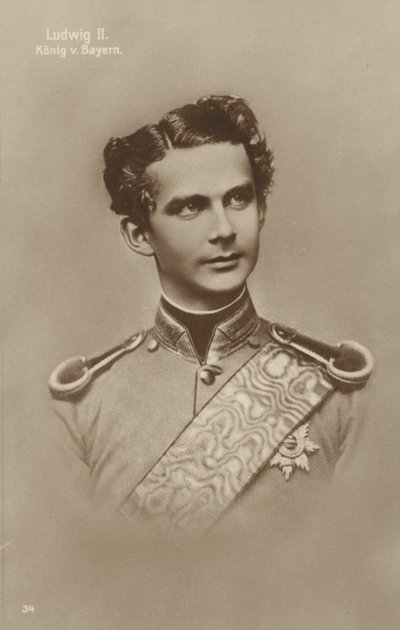 Ludwig II (fotografia a preto e branco) de German Photographer