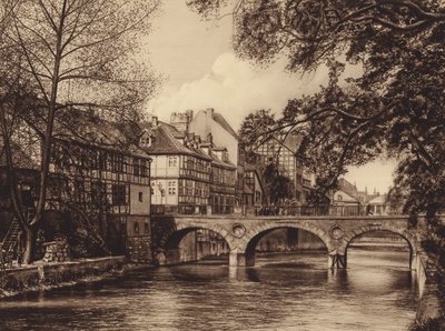 Ponte Marstall, Hanover (fotografia a preto e branco) de German Photographer