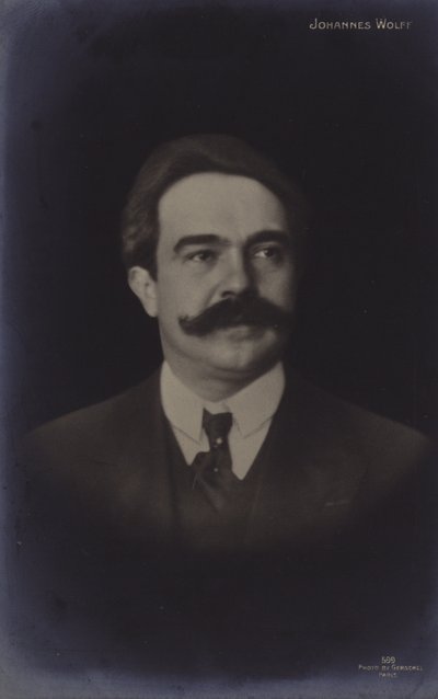 Retrato de Johannes Wolff (fotografia a preto e branco) de German Photographer