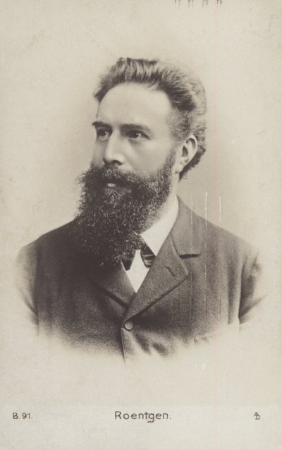 Wilhelm Roentgen (1845-1923), físico alemão (fotografia a preto e branco) de German Photographer