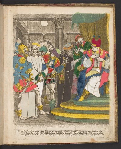 Uma página de Uma série de gravuras de assuntos da Vida de Jesus Cristo, c. 1725 de German School