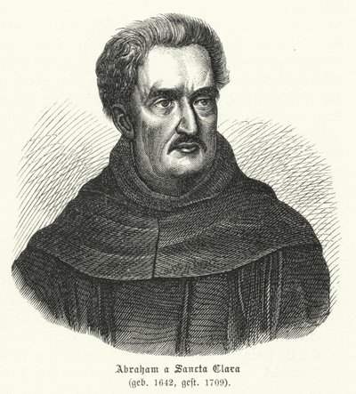 Abraham a Sancta Clara, divino alemão (gravura) de German School