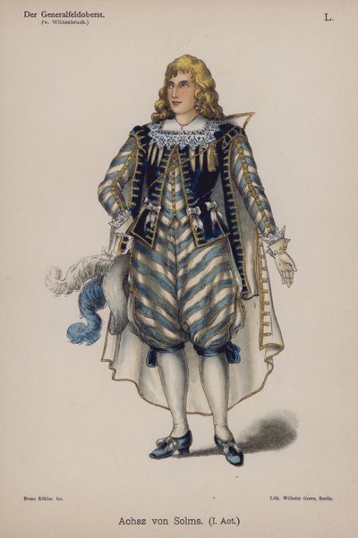 Achaz von Solms, do Der Generalfeldoberst de Ernst von Wildenbruch (cor litho) de German School