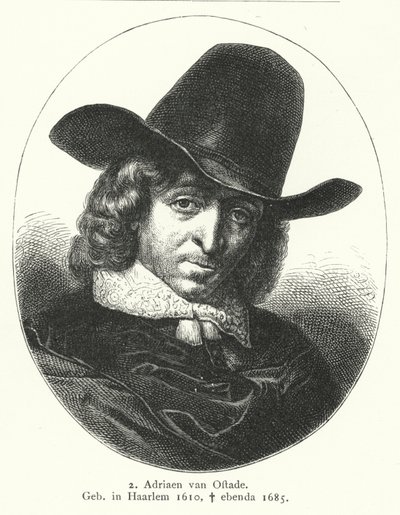 Adriaen van Ostade, pintor da Idade de Ouro holandesa (gravura) de German School
