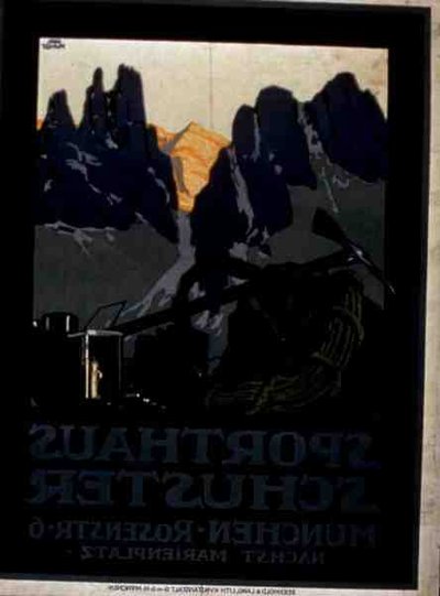 Anúncio para "Sporthaus Schuster", Munique (cor litho) de German School
