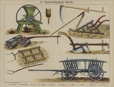 Equipamento agrícola (cor litho) de German School