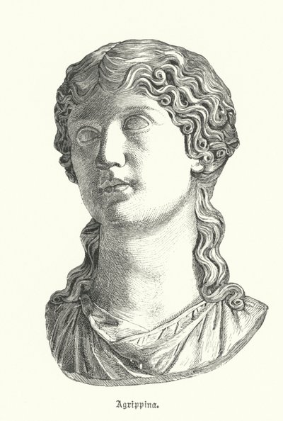 Agrippina, a anciã, esposa do general romano Germanicus e mãe do Imperador Calígula (gravura) de German School