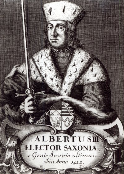 Albert III, último eleitor da Saxônia da dinastia ascaniana de German School