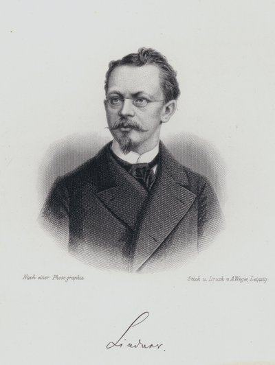 Albert Lindner, dramaturgo alemão (gravura) de German School