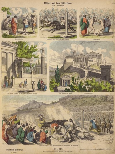 Grécia Antiga (gravura a cores) de German School
