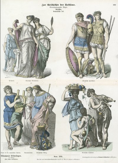 Trajes gregos antigos de German School