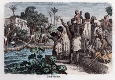 História Antiga. Egito. Jogos de água ... (gravura) de German School