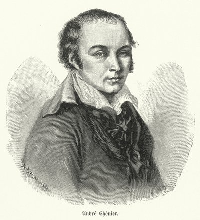 Andre Chenier, poeta francês (litho) de German School