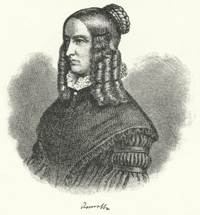 Annette von Droste-Hulshoff, escritora e compositora alemã (gravura) de German School