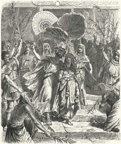 Antônio e Cleópatra como Osíris e Ísis (gravura) de German School