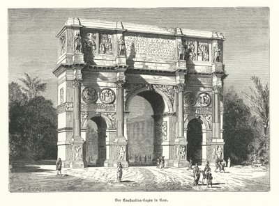 Arco de Constantino, Roma (gravura) de German School