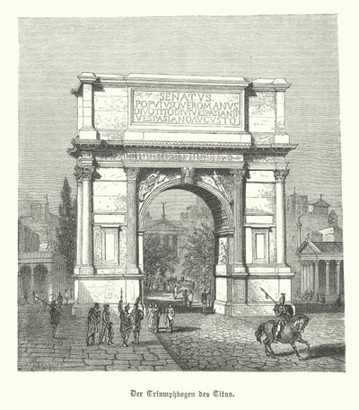 Arco de Tito, Roma (gravura) de German School