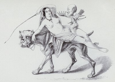 Ariadne on Bor (litho) de German School