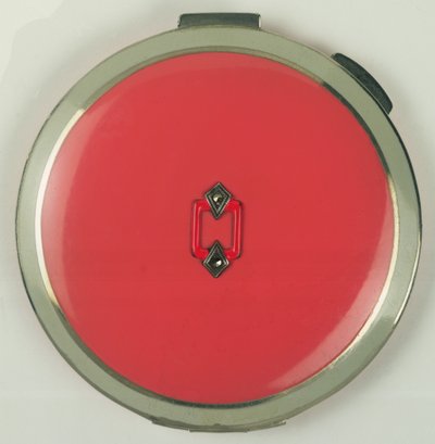 Art Deco Powder Compact, feito pela Rowenta, década de 1950 (coral) de German School