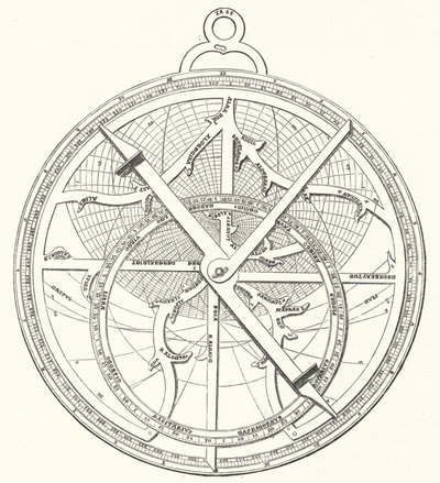 Astrolábio de Regiomontanus (gravura) de German School