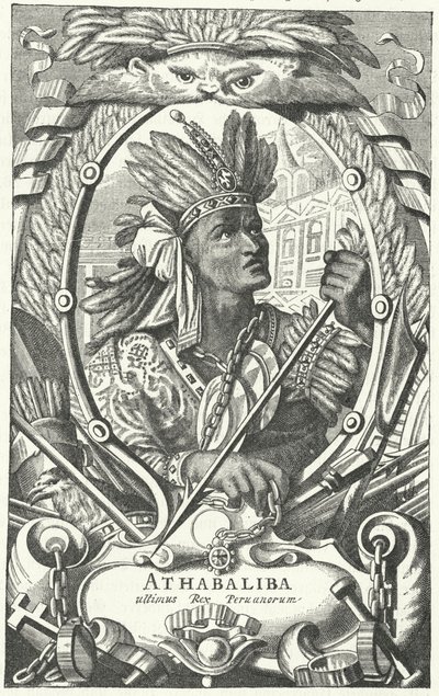 Atahualpa, Imperador Inca (gravura) de German School