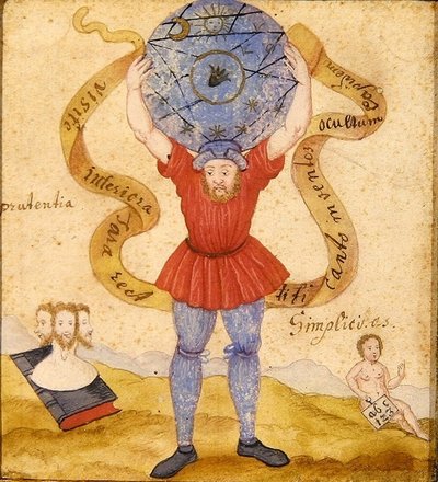 Atlas, c.1605 (guache em papel) de German School