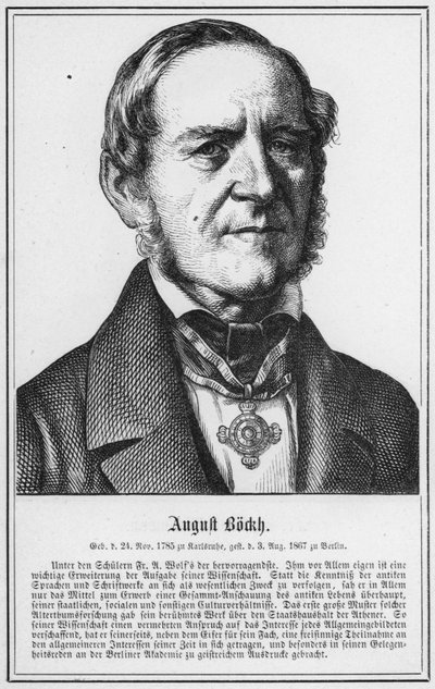 August Bockh (gravura) de German School