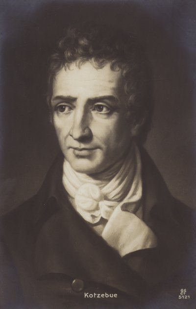 August Kotzebue (1761-1819), dramaturgo e escritor alemão (litografia) de German School
