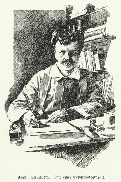 August Strindberg, dramaturgo sueco, romancista, poeta e artista de German School