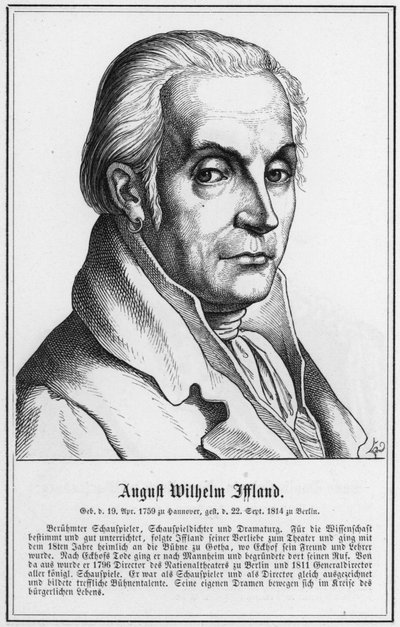 August Wilhelm Iffland (gravura) de German School