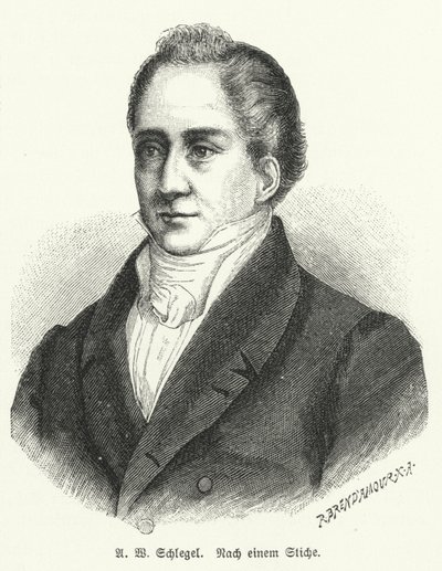 August Wilhelm Schlegel, poeta e tradutor alemão (litho) de German School