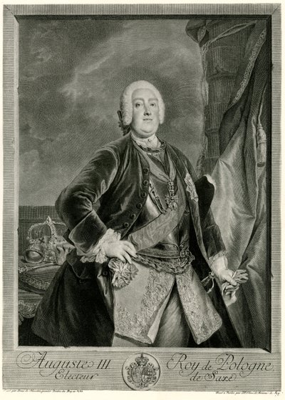 Augusto III (1696-1763) Rei da Polónia (fototipo) de German School
