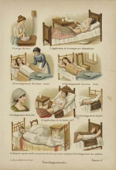 Ligaduras, envoltórios e compressas (cor litho) de German School