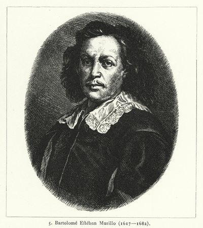 Bartolome Esteban Murillo, pintor barroco espanhol (gravura) de German School