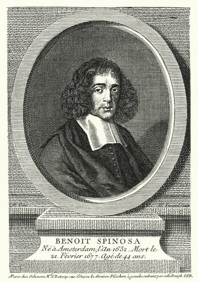 Baruch Spinoza, filósofo holandês (gravura) de German School
