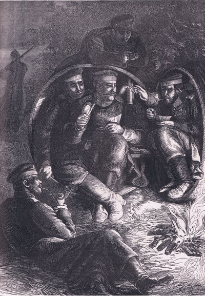 Antes de Metz, Cassells História da Guerra entre a França e a Alemanha publicado por Cassell and Company Limited, c.1890 (litho) de German School
