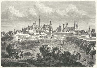 Berlim e Colln no século XVII (gravura) de German School