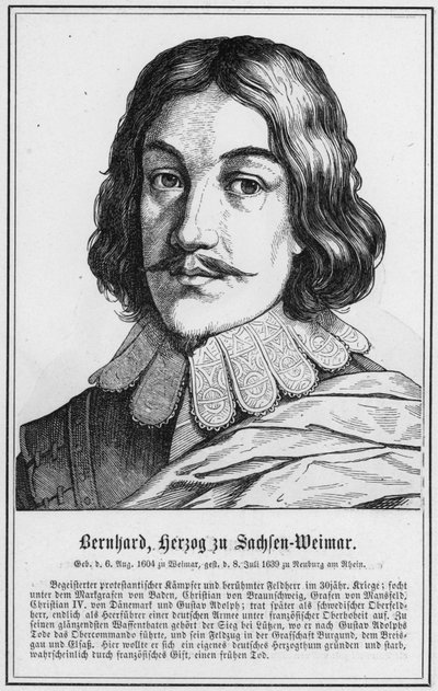 Bernhard, Duque de Sachlen-Weimar (gravura) de German School