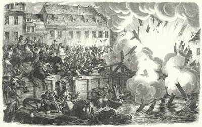 Rebentamento da Ponte Elster, Batalha de Leipzig de German School