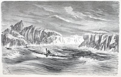 Viagens de barco com canoas, pub. Londres 1874 de German School