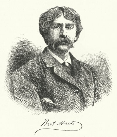 Bret Harte, contista e poeta americano (gravura) de German School