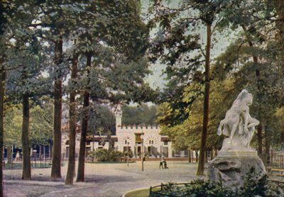 Casa de camelos, Jardim Zoológico de Berlim, Alemanha (cor litho) de German School