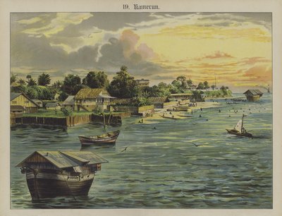 Camarões, África Central (cor litho) de German School
