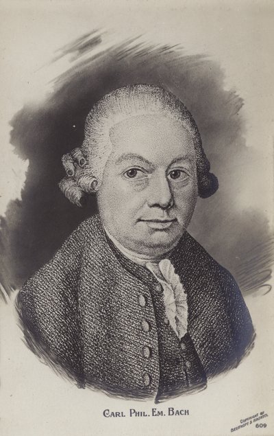 Carl Philipp Emanuel Bach, músico e compositor do período clássico alemão (1714-1788) de German School